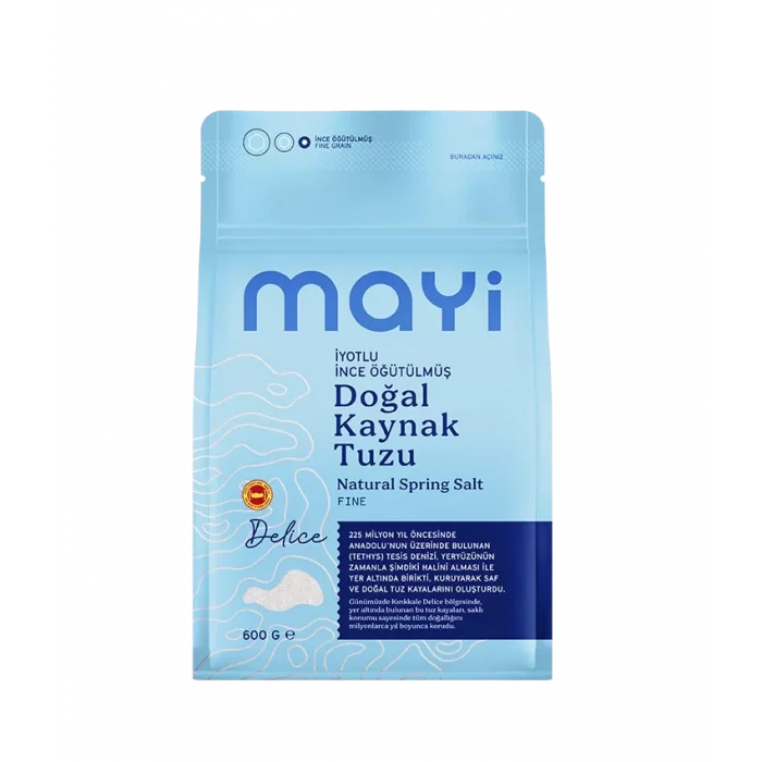 BUĞZ Mayi Tuz Öğütülmüş Sofra Tuzu (İyot İlaveli) 600 gr
