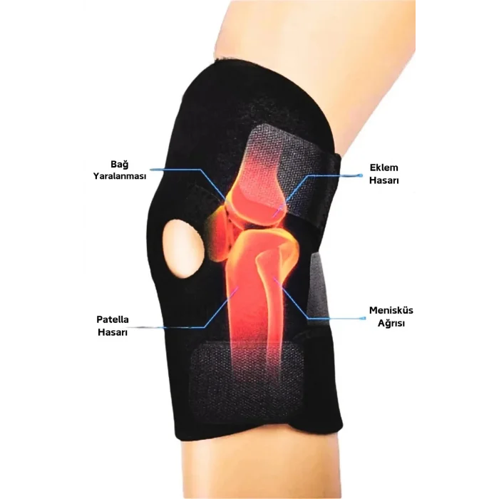 Medical Patella Destekli Diz Korsesi İkili Sağ Sol Çapraz Bağ Menisküs Ağrısı Için Sporcu Dizlik