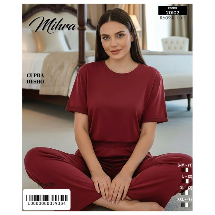 Mihra 20102 Kadın Oysho Kısa Kol Pijama Takımı