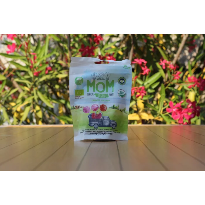 BUĞZ MOM Organik Lolipop (Çilek, Karpuz, Yaban Mersini) 10 adet