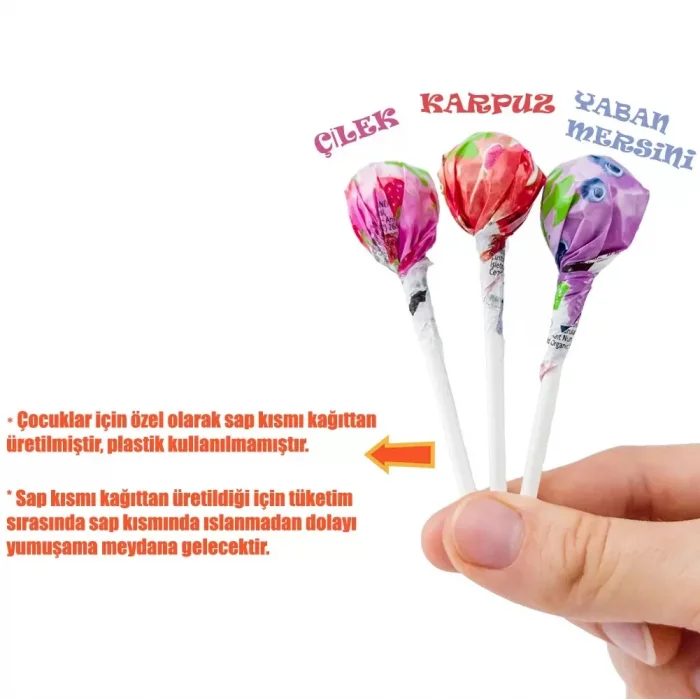 BUĞZ MOM Organik Lolipop (Çilek, Karpuz, Yaban Mersini) 10 adet