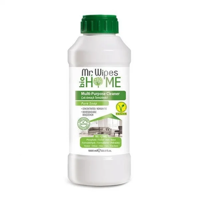 Mr. Wipes Konsantre Çok Amaçlı Temizleyici Saf Sabun Kokulu 1000 ml