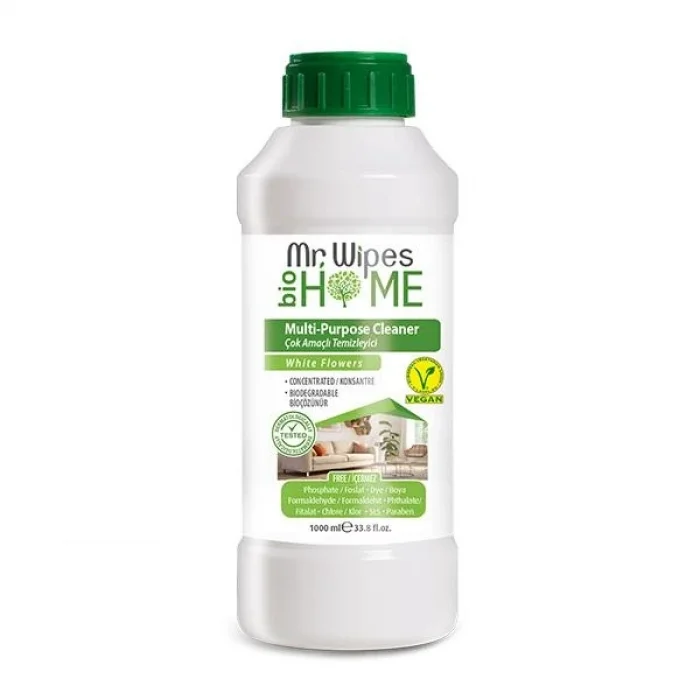 Mr. Wipes Konsantre Çok Amaçlı Temizleyici Beyaz Çıçek Kokulu 1000 ml