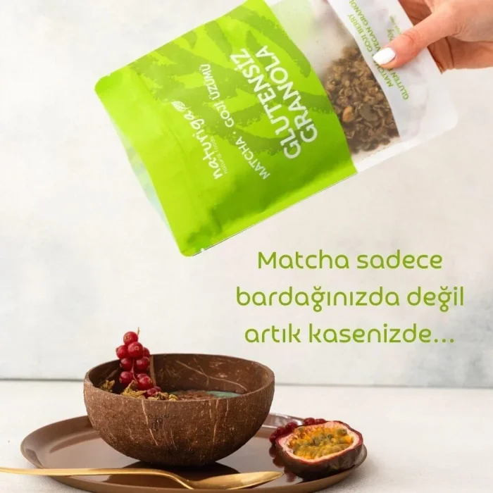 BUĞZ Naturiga Glutensiz Matcha & Cranberry Granola (250 gr)