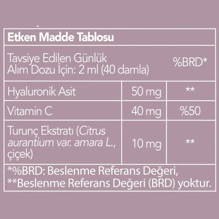 Nutriplus Hydro Drops Hyaluronik Asit & C Vitamini 30 ml