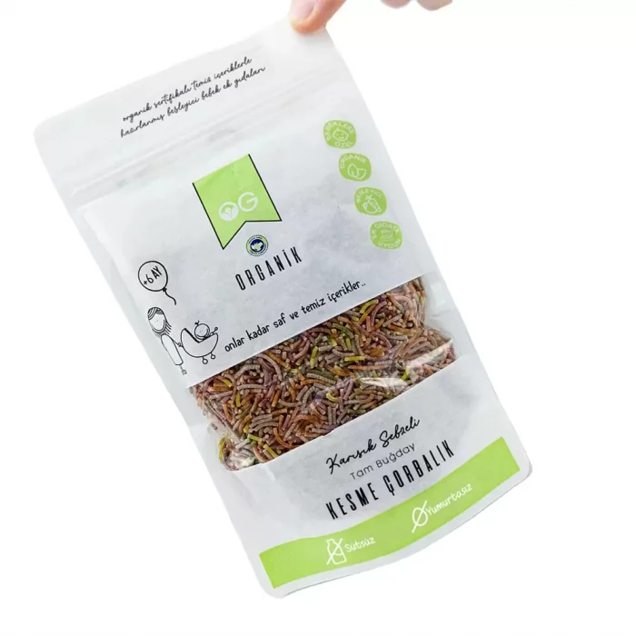 BUĞZ OG Natural Organik Karışık Sebzeli Tam Buğday Kesme Çorbalık +8 Ay (200 gr)