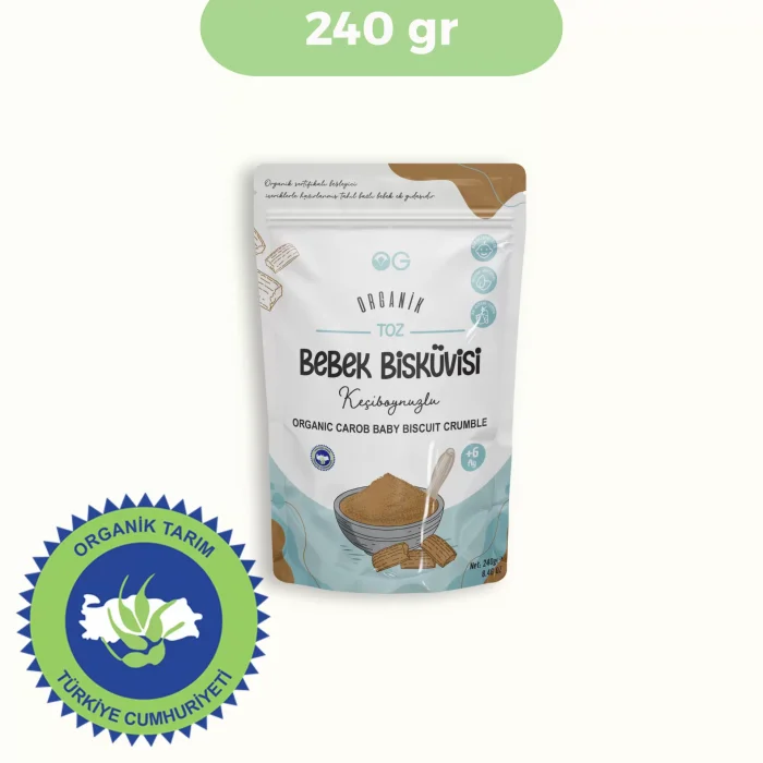 BUĞZ OG Natural Organik Keçiboynuzlu Ve Zeytinyağlı Bebek Bisküvisi Ve Bisküvi Tozu 4lü Set +6 Ay