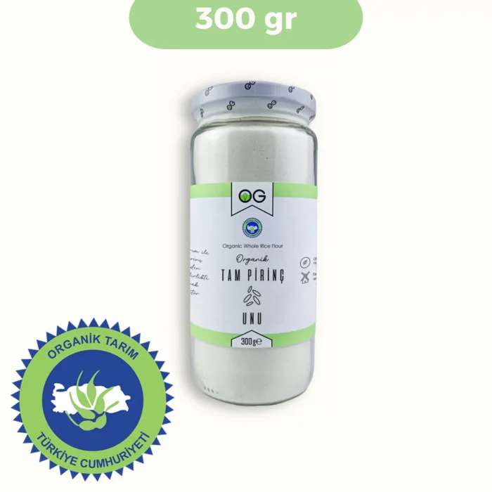BUĞZ OG Natural Organik Tam Pirinç Unu (300 gr) ve Organik İrmik (330 gr) 2li Set