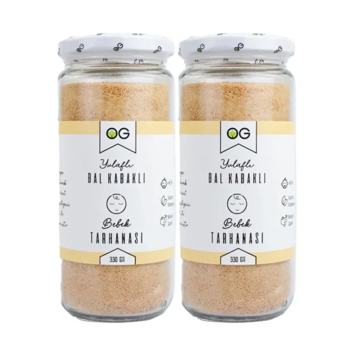 BUĞZ OG Natural Yulaflı Bal Kabaklı Bebek Tarhanası +6 Ay (330 gr) 2li Set