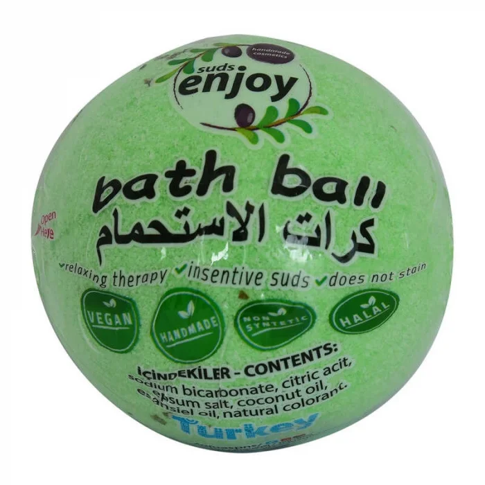 Okaliptuslu El Yapımı Banyo Küvet Topu Sabunu Yeşil 90-120 Gr