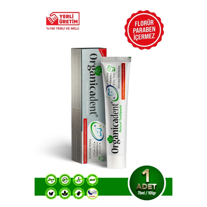 BUĞZ Organicadent Üçlü Koruma Doğal Diş Macunu (75 ml)