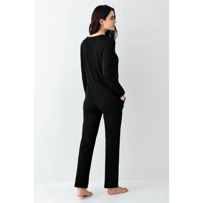 Pierre Cardin 9116-S Kadın Önü Düğmeli  Pijama Takımı