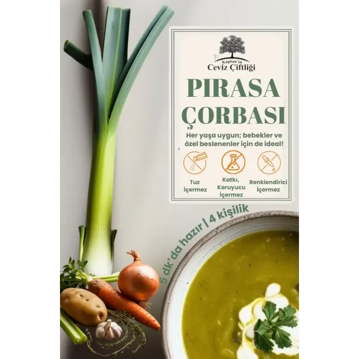 BUĞZ Pırasa Çorbası Kaptanın Ceviz Çiftliği - 4 Porsiyon