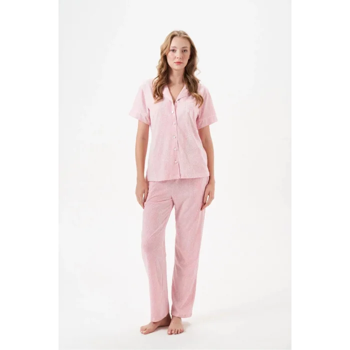 PJS 29033 Kadın Düğmeli Pijama Takım