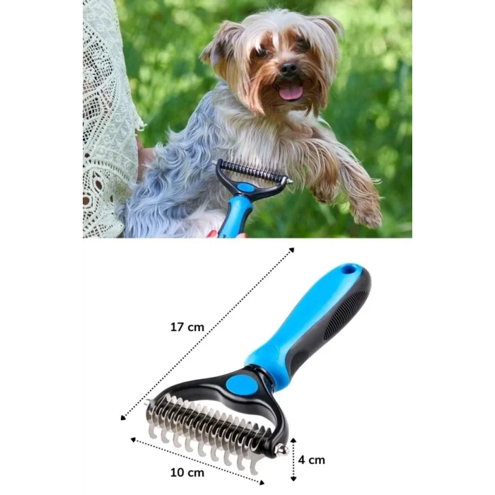 Plastik Saplı Metal Kedi Köpek Bakım Kıtık Tüy Topak Açıcı Tarak 1adet