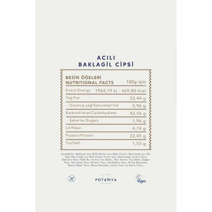 BUĞZ Potamya Acılı Baklagil Cipsi