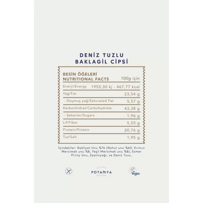 BUĞZ Potamya Deniz Tuzlu Baklagil Cipsi