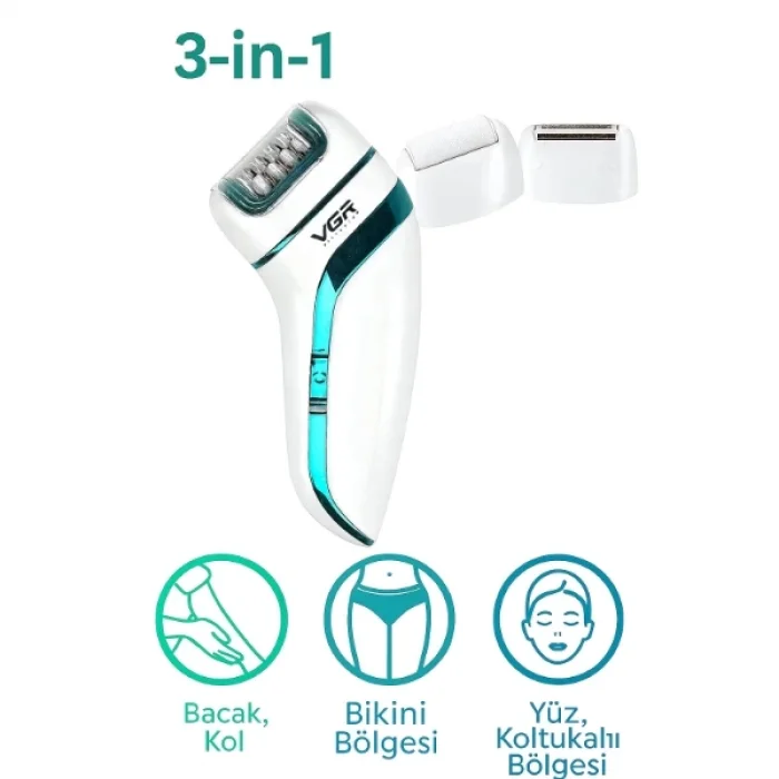 Profesyonel 3 Başlıklı Epilasyon Aleti