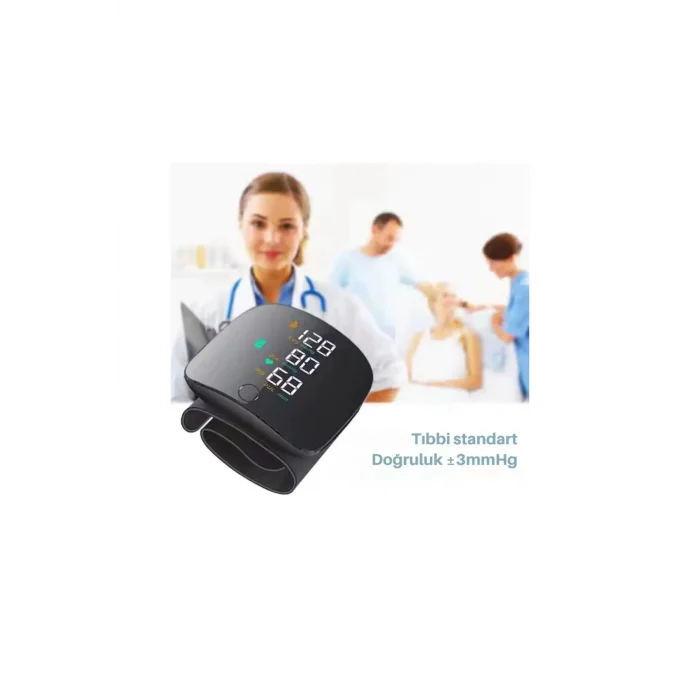 Renkli LCD Ekranlı Bilekten Tansiyon Aleti – Taşınabilir ve Kolay Kullanım Tansiyon Aleti