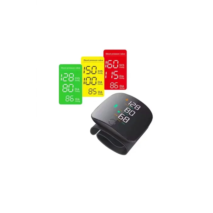 Renkli LCD Ekranlı Bilekten Tansiyon Aleti – Taşınabilir ve Kolay Kullanım Tansiyon Aleti