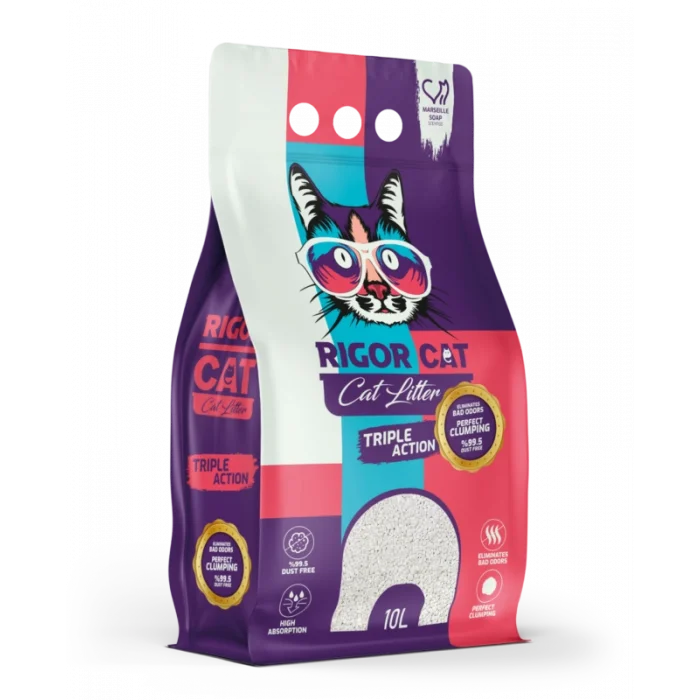 Rigor Marsilya Sabunu Kokulu İnce Taneli Kedi Kumu 10 lt