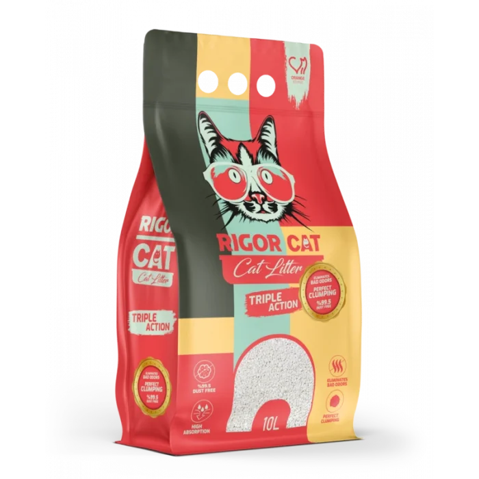 Rigor Portakal Kokulu İnce Taneli Kedi Kumu 10 lt