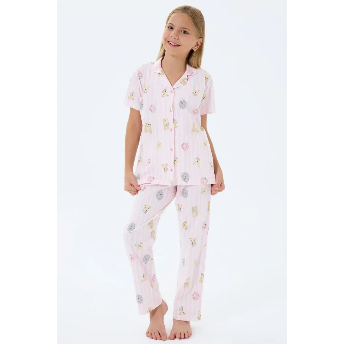 RolyPoly 3809-2 Kız Çocuk Kısa Kol Pijama Takımı