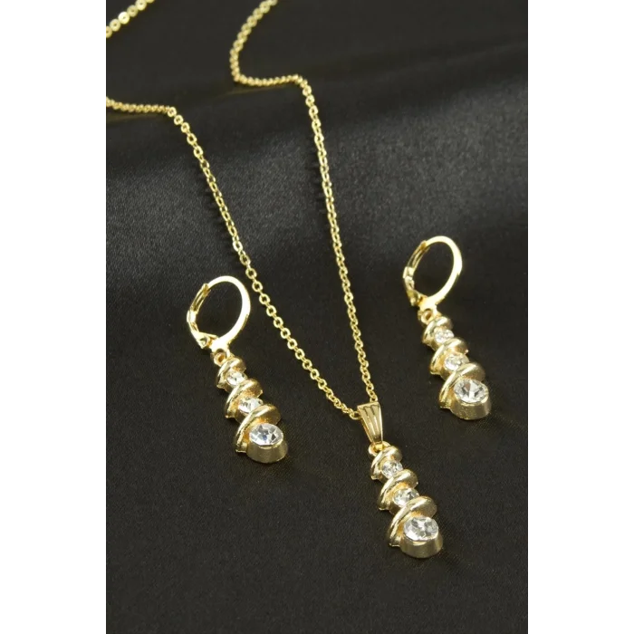 Salkım Taşlı Set Kolye
