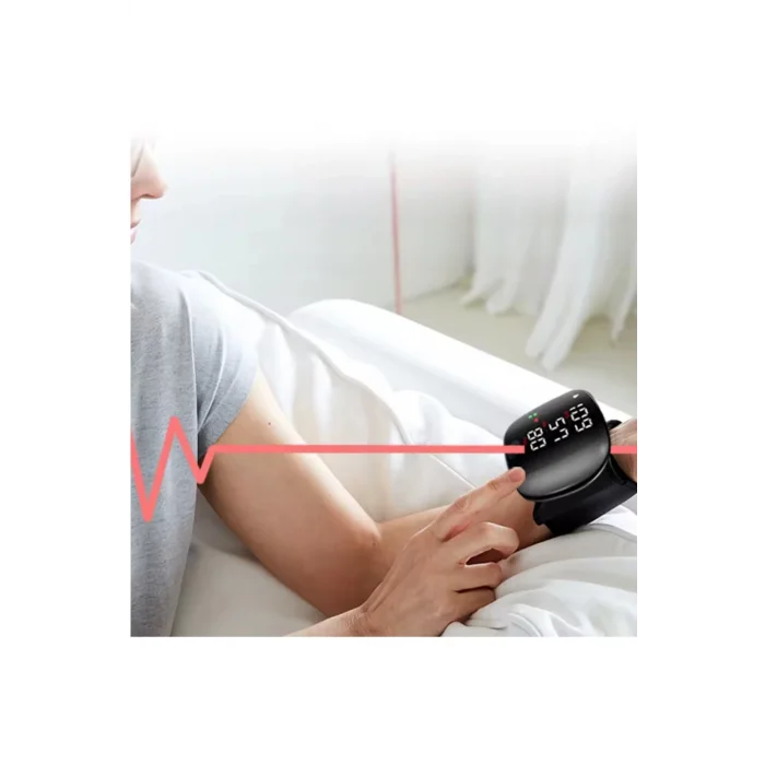 Şarj Edilebilir Dijital Bilek Tansiyon Aleti – Akıllı LCD Ekran, Sesli Uyarı, Ev Kullanımı