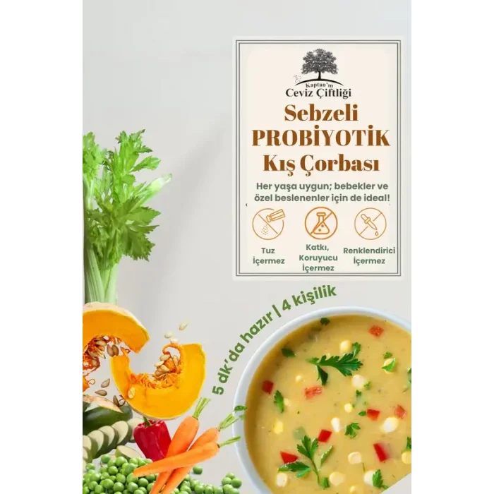 BUĞZ Sebzeli Kış Çorbası Kaptanın Ceviz Çiftliği - 4 Porsiyon