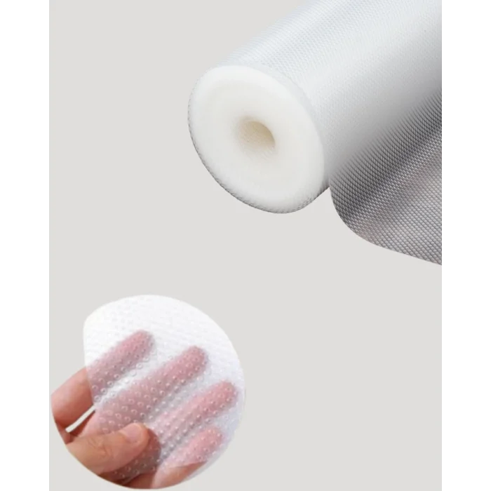 Şeffaf mutfak raflığı ve çekmece kaplaması kaydırmaz pvc