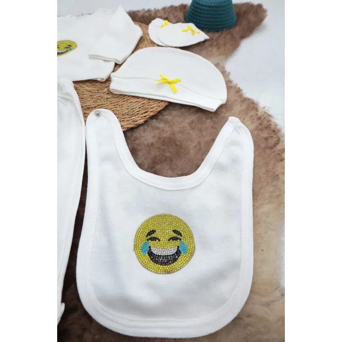 Sema Baby 5 Parça Gülen Surat Hastane Çıkışı Zıbın Seti 0-3 Ay