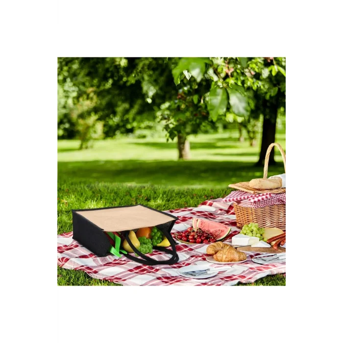 BUĞZ Sertifikalı Organik Jüt Keten plaj alışveriş taşıma çantası