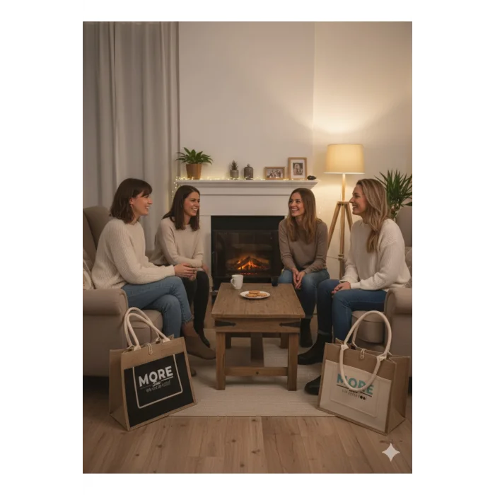 BUĞZ Sertifikalı Organik Jüt Keten plaj alışveriş taşıma çantası