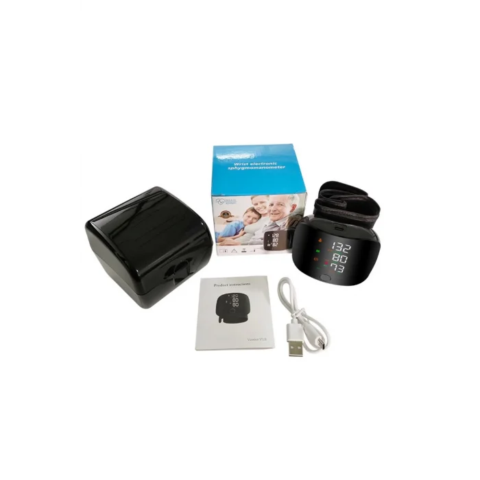 Sesli Dijital Bilek Tansiyon Aleti – Akıllı Dokunmatik LCD, Şarj Edilebilir ve Ev Tipi