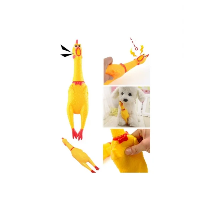 Sesli Horoz Eğlenceli Köpek ve Kediler İçin Sesli Öten Horoz Oyuncak 15 cm