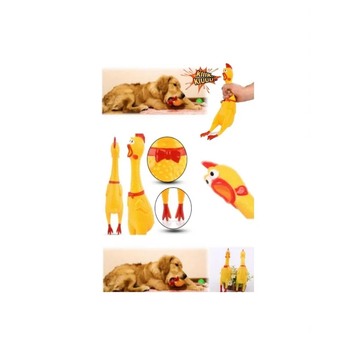 Sesli Horoz Eğlenceli Köpek ve Kediler İçin Sesli Öten Horoz Oyuncak 28 cm