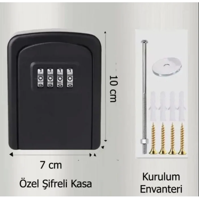 Şifreli Anahtar ve Eşya Saklama Güvenlik Kasası