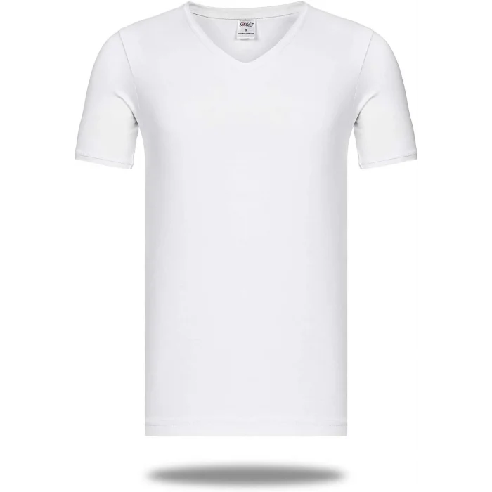 Star 206 Modal Yarım Kol V-Yaka T-Shirt Atlet