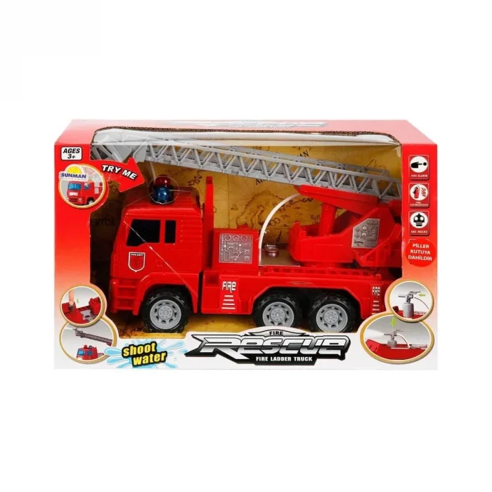 Sunman Sesli ve Işıklı Su Fışkırtan İtfaiye Aracı 24 cm