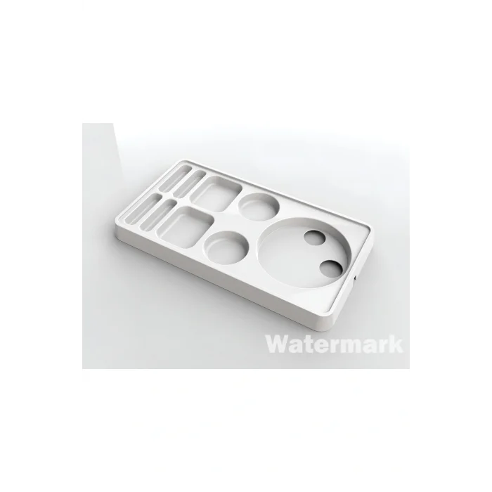 Sunum Tepsisi-otel TiPi Profesyönel İkram Tepsisi/ Çay-kahve-şeker/ Fincan Bölmeli 10 ADET BEYAZ