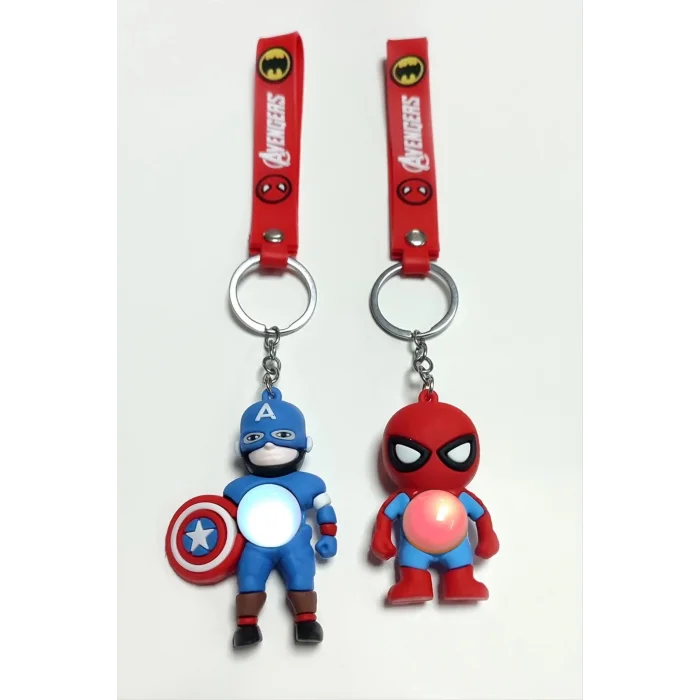 Süper Kahraman Işıklı Silikon Anahtarlık