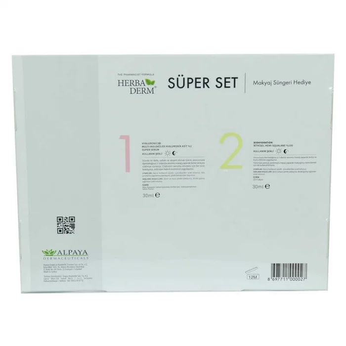 Süper Set Superserum Hyaluronic 3D 30 ML+Biohydration 30 ML + Hediye Makyaj Süngeri