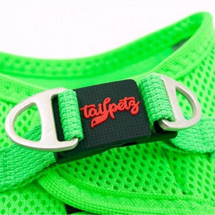 Tailpetz Air Mesh Köpek Göğüs Tasması XSmall 32x36 cm Neon Yeşil
