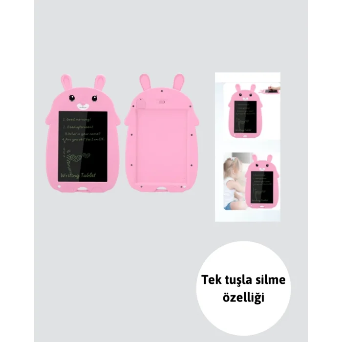 Tek Tuşla Silinebilir LCD Yazı Tableti | Çocuklar İçin Eğitim Tableti
