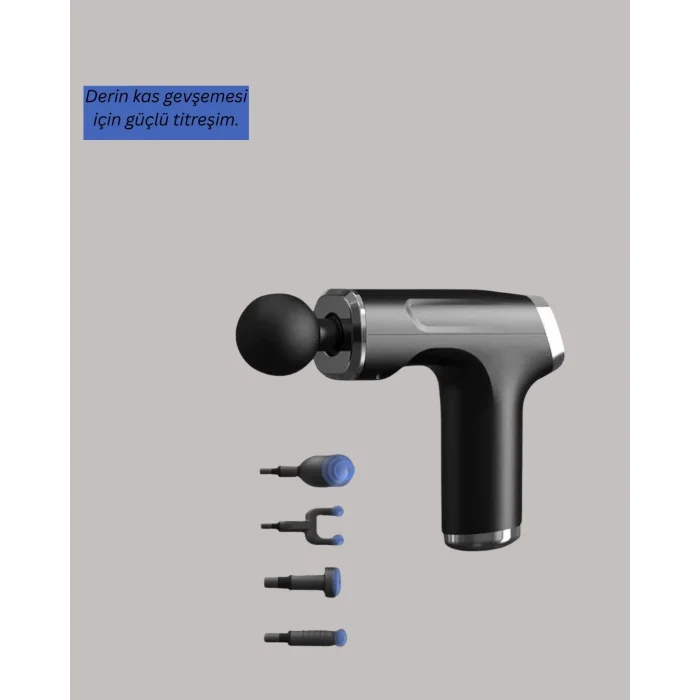 USB Type-C Şarjlı Taşınabilir Masaj Tabancası