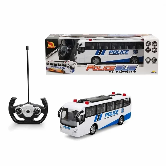 Uzaktan Kumandalı Işıklı Polis Otobüsü 30 cm