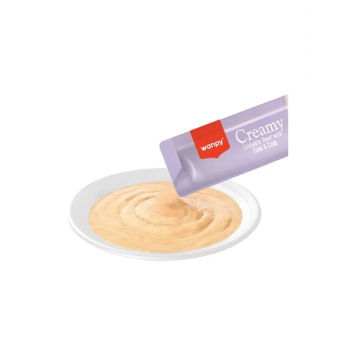 Wanpy Ton Balıklı Yengeçli Krema Likit Kedi Ödülü 5X14GR