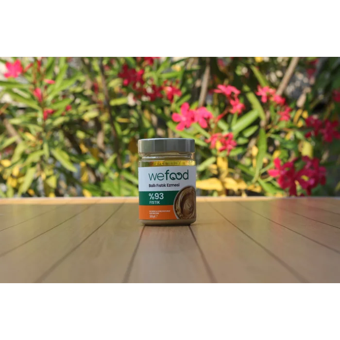 BUĞZ Wefood Ballı Fıstık Ezmesi Fıstık Parçacıklı Şekersiz (300 gr)