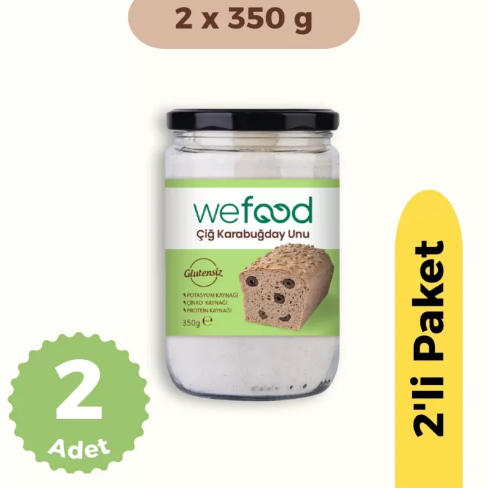 BUĞZ Wefood Çiğ Karabuğday Unu 2li Set Glutensiz 350 gr